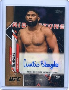 2020 Topps UFC Hobby CURTIS BLAYDES Gold Parallel Auto Autograph #5/25