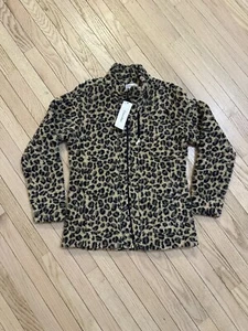 Medium- Calvin Klein Fleece Jacket Full Zip Cheetah/Leopard Soft Fuzzy Womens - Picture 1 of 6