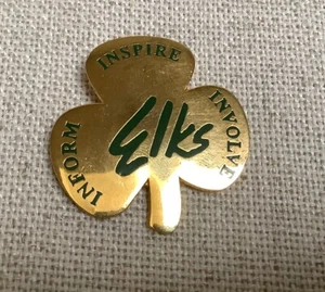 BPOE Elks Washington State Trébol 2001 Sombrero Solapa Pin Pinback - Imagen 1 de 2