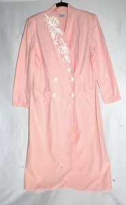 Vintage 80er Jahre D'Albert rosa koralle Trenchcoat Kleid Damen 12 - Bild 1 von 9