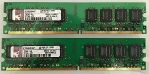 Kingston 2GB (2x1GB) TDP602-ELG 2Rx8 PC2-5300U (DDR2-667) 667MHz 240 pin - Picture 1 of 1