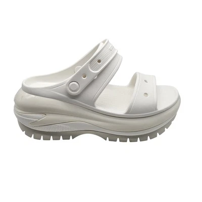 Crocs Mega Crush 凉鞋女式 7 码白色厚底厚底轻便鞋 — 第 1/4 张图片