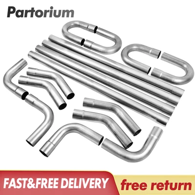 "Tubo de escape personalizado de 2,5"" pulgadas mandril doblado tubo U-Bend 90 grados kit 16 piezas" Foto 1 de 4