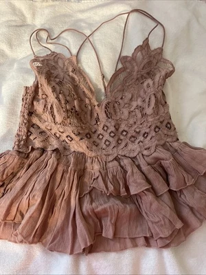 Cami Free People Adella rosa nuevo con etiquetas en talla grande Foto 1 de 4