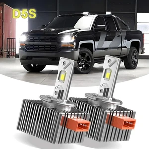 D5S LED Headlights Bulbs 6000K for Chevrolet Silverado 3500 HD 2500HD 2016-2019 - Picture 1 of 12