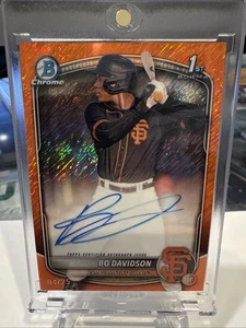 2025 Bowman Chrome 1st Bo Davidson Orange Wave Refractor Auto /25 #CPA-BD - Picture 1 of 4
