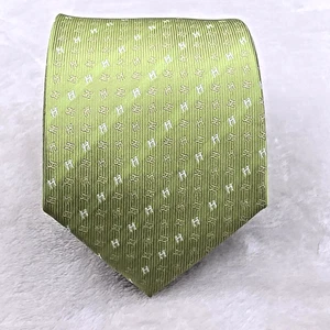 Hermes Paris Seidenkrawatte Herren Grün H Monogramm Jacquard 100% Seide Made In France - Bild 1 von 10