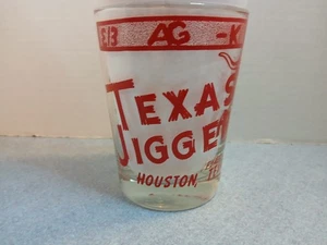 De Colección Texas Jigger Glass Astrodome Astronauta Vaquera Yankee Longhorn - Imagen 1 de 8