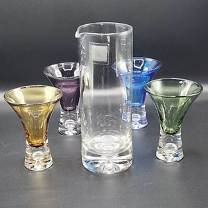 Circleware Drinking Liquor Shot Glasses Set With Pitcher And Carrier 6pc Barware - Picture 1 of 8