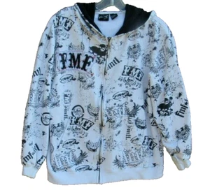 FMF Racing Apparel Motocross Y2K All Over Print Spell Out Full Zip Hoodie S VTG - Picture 1 of 6
