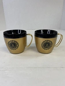 University Of Notre Dame ND Thermo-Serv NFC Insulated Black Gold Coffee Cups - Picture 1 of 8