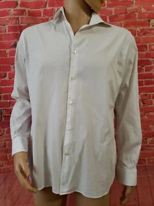 JOHN VARVATOS ☆USA Mens SIZE 16.5 34/35 Long Sleeve Dress White Shirt - Picture 1 of 12