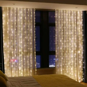 3M LED Curtain Lamp Garland String Light Remote Control USB Fairy Curtain Light - Picture 1 of 14