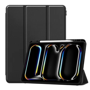 For iPad Pro 11-inch(M4)/13 inch 2024 Tablet Case Leather Stand Folio SmartCover - Picture 1 of 13