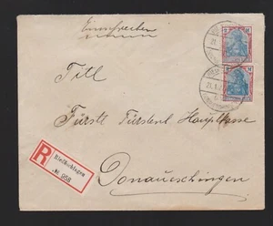 Brief DR MeF Mi.152 per Einschreiben Riedöschingen 1922 gelaufen - Imagen 1 de 1