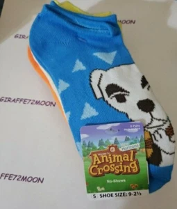 ANIMAL CROSSING BOY SMALL SHOE SIZE 9- 2 1/2 NO SHOW SOCK~ NINTENDO NWT - Picture 1 of 5
