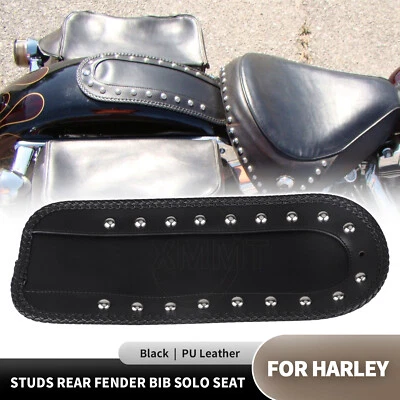 Guardabarros trasero remache negro babero asiento individual para Harley Dyna Electra Super Tour Glide Foto 1 de 4