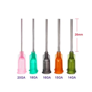 Puntas de jeringa de aguja dispensadora dental rectas 1" bloqueo Luer 14-20G - Imagen 1 de 9