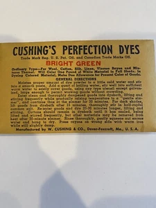 Vintage Cushing’s Perfection Dyes Bright Green - Bild 1 von 2