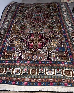 Persian Oriental Hand Knotted Floor Wool Rug Carpet  Room Decor 205x150 - Picture 1 of 9