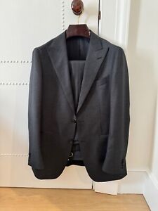 Suitsupply Dark Gray / Anthracite Glencheck 2-piece Suit - Size 40 UK