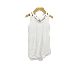 Ivivva Girls Youth Size 6 White Racerback Athletic Tank Dress Preppy Athletic - Picture 1 of 4