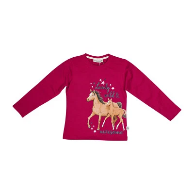 5111252 Salt & Pepper Shirt Longsleeve Pferd Neu Gr. 104 - 146 berry blau