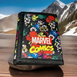 Marvel Avengers Comics Tri Fold Wallet NWOT Comic Thor Spider Man Captain Americ - Picture 1 of 24