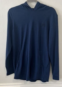 Sudadera con Capucha Under Armour Para Hombre Talla Mediana Azul Logo Pullover Informal Gimnasio - Imagen 1 de 3