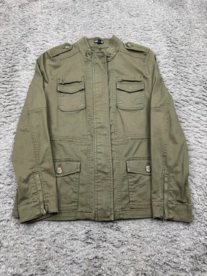 Chaqueta Militar Express Mujer Mediana Verde Salvia Pato Lona Utilidad Tareas Abrigo Foto 1 de 4