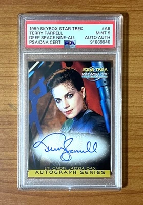 1999 Skybox, Star Trek DS9, Terry Farrell Autographed Card, PSA/DNA 9 - Image 1 of 2
