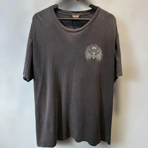 Harley-Davidson T-shirt Size XL Black with Small Hole and Some Wear HN5423 - Picture 1 of 8