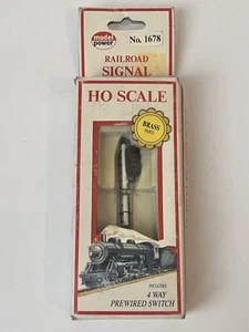 Model Power 1678 HO Scale Railroad Signal w/Brass Parts & 4 Way Wired Switch NIB - Picture 1 of 5