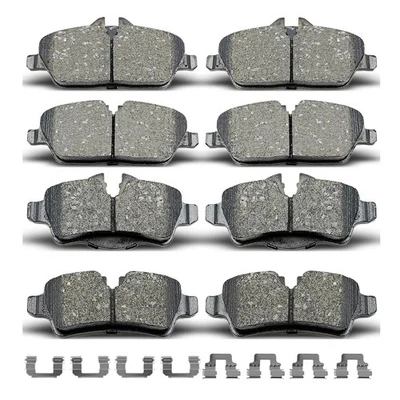 Pastillas de freno delanteras traseras de cerámica D1308 D1309 8 piezas con clips aptos para Mini Cooper... Foto 1 de 4