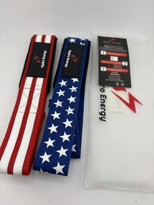 Correas de Levantamiento de Pesas HYDRO ENETGY - Diseño Bandera Americana PARA HOMBRES Y MUJERES Foto 1 de 4