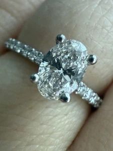 14kt White Gold Natural Diamond .78 Ctw VS2 Engagement Ring - Picture 1 of 21
