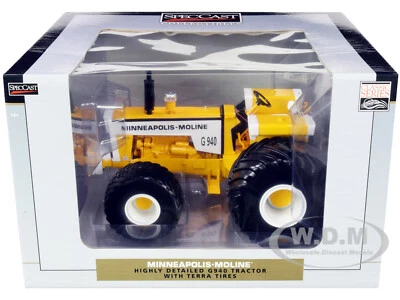 MINNEAPOLIS-MOLINE G940 TRACTOR TERRA TIRES YELLOW 1/16 DIECAST SPECCAST SCT774 - Image 1 of 2