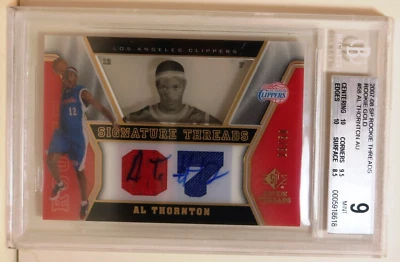 2007-08 SP ROOKIE THREADS GOLD ROOKIES #58 AL THORNTON AUTO JERSEY 23/50 BGS 9 - Image 1 of 3