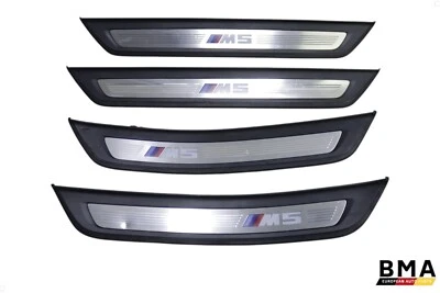 Juego de molduras de umbral de puerta iluminado interior delantero y trasero BMW M5 F90 2018-2023 OEM Foto 1 de 4