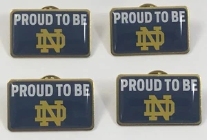 4 PROUD TO BE NOTRE DAME Lapel Pin Wincraft Football made in USA Fighting Irish - Picture 1 of 3