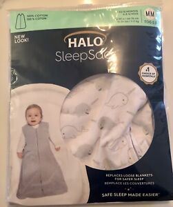 Halo Sleep Sack Wearable Blanket Narwhal Medium 6-12 months 16-24 Lbs