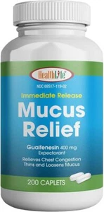 Mucus Relief Guaifenesin Caplets 400 Mg, Immediate Release Fast Acting - USA - Picture 1 of 5