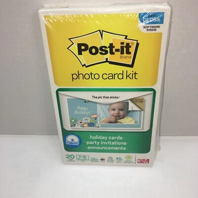 Post-it Photo Holiday Card Kit 4 X 8" Semi Gloss Sticky Picture Paper & Software - Image 1 of 3