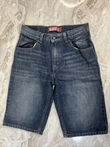 LEVI'S Boy's Jean Shorts Size 18R Dark Wash - Picture 1 of 9