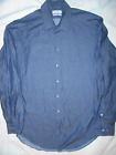 Men's Calvin Klein Slate Blue Striped Formal L/s Shirt.size Collar 17".xl P2p 23