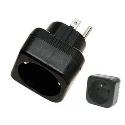 European EU Europe to US American Grounded Plug Adapter Outlet Converter - Image 1 of 4