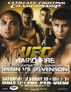 BJ Penn Fabricio Werdum Signed UFC 80 8.5x11 Poster PSA/DNA COA Photo Autograph - Picture 1 of 24