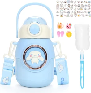 Cute Water Bottle Insulated Mug Cute Insulated Mug Hot Cold Drinks Stainless Cup - Picture 1 of 1