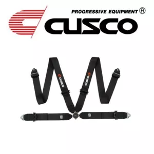 Cusco Universal FIA 4 Point Racing Harness 3" Shoulder 3" Lap W/ Eyebolts JDM - Foto 1 di 1