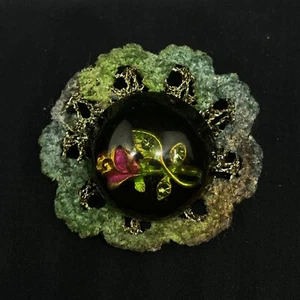lovely rose flowers brooch pin Michal Negrin Crystals flowers rose Israel - Picture 1 of 6